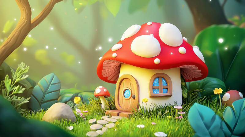 童话蘑菇屋图片