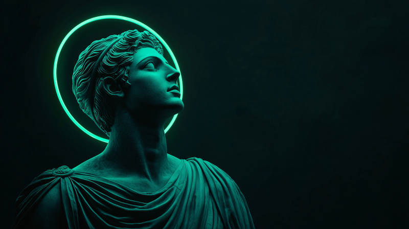 圣光中的古典雕像图片