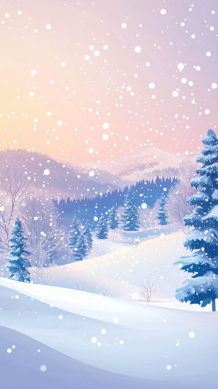 雪落山林静谧时图片