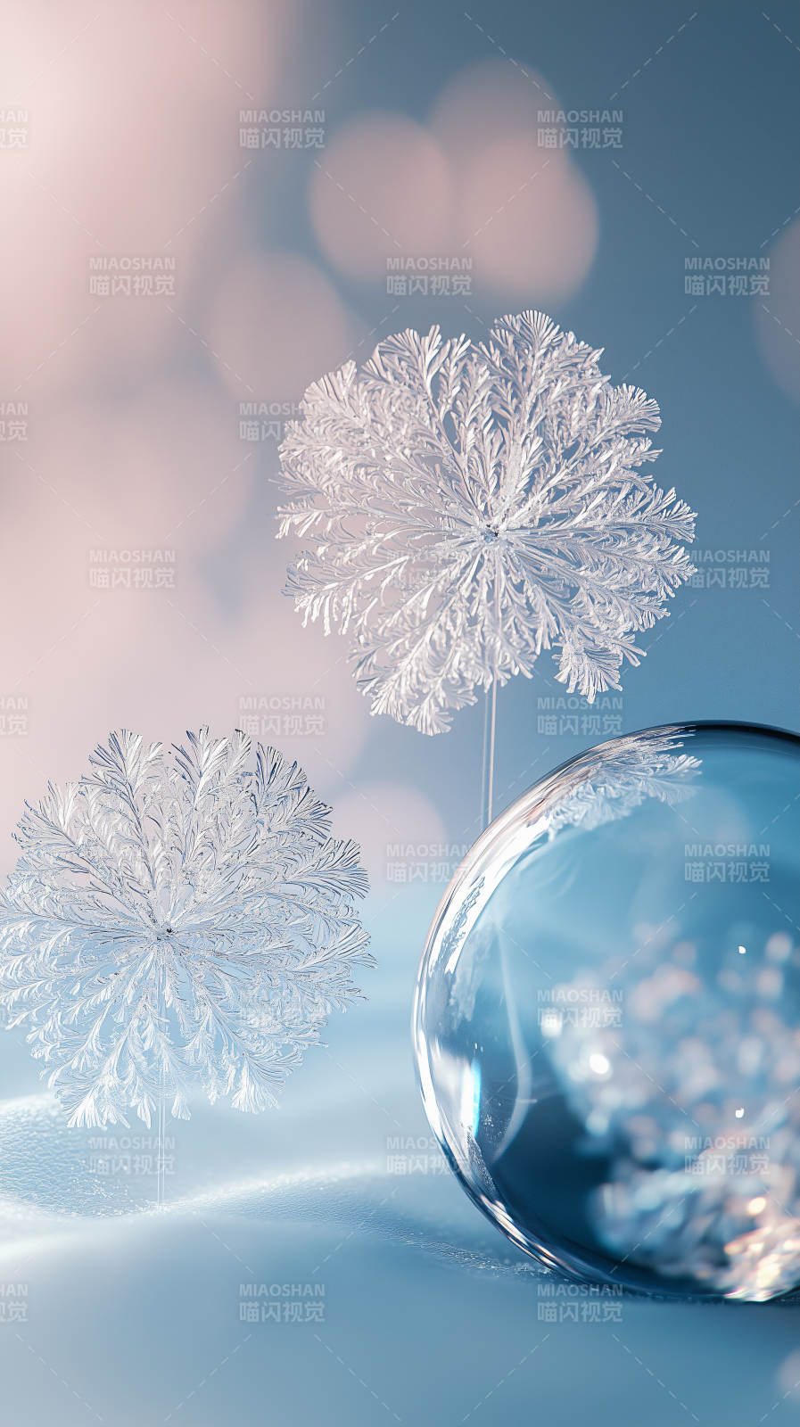 雪晶映球图片