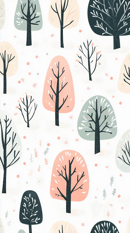 冬日树影图案图片