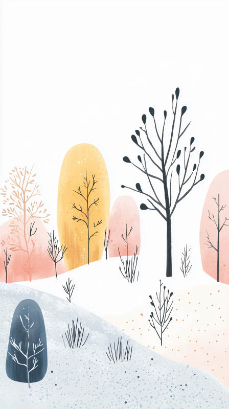 冬日静谧林景图片