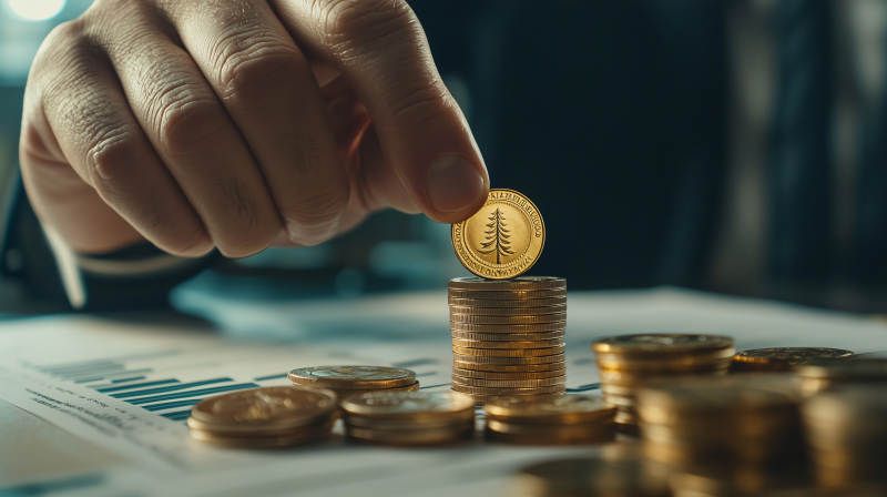 金币堆叠 财富积累图片