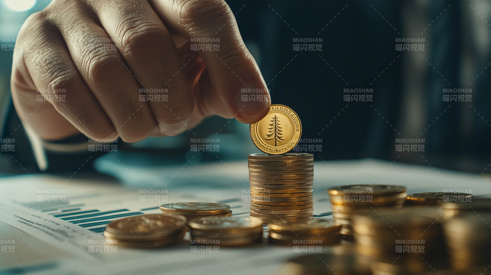 金币堆叠 财富积累图片