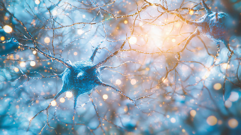 神经元光芒闪烁图片