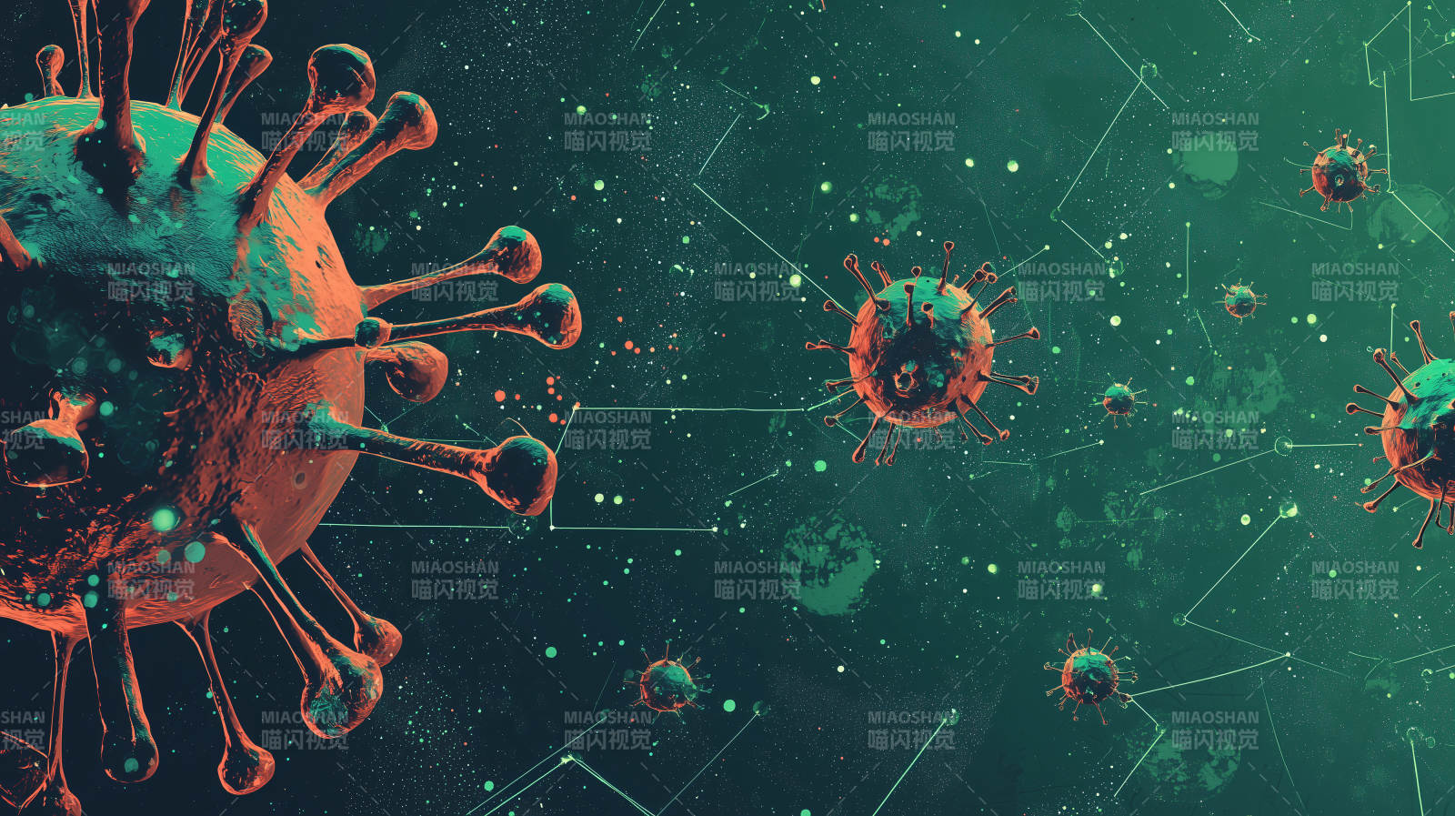 病毒微观世界图片