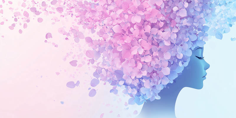 梦幻花影少女图片