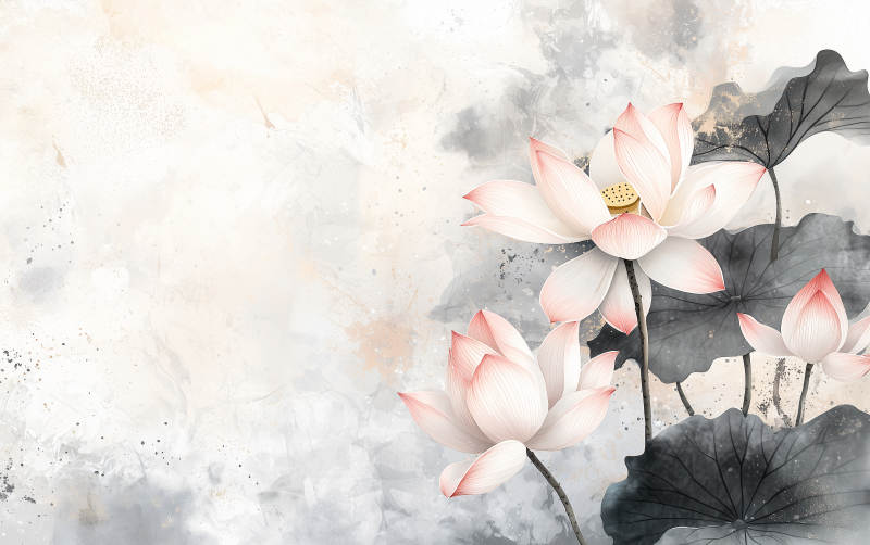 水墨荷花图图片