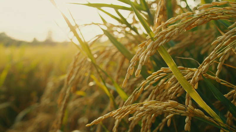 金秋稻田美景图片