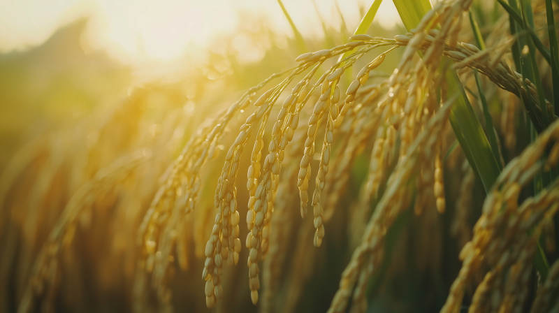 金稻迎晨光图片