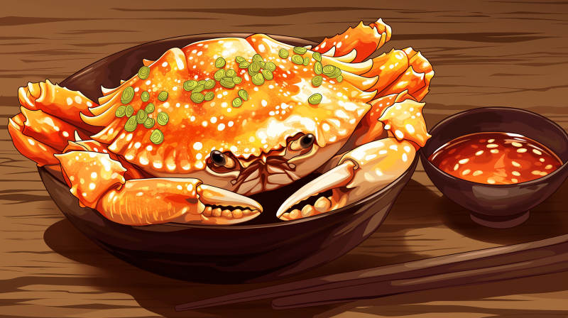 香辣大闸蟹图片