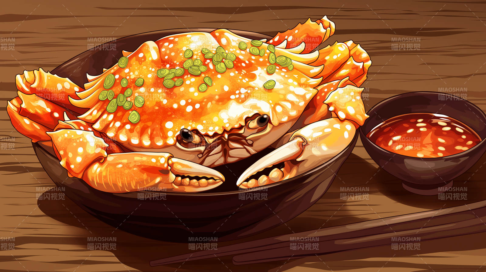 香辣大闸蟹图片