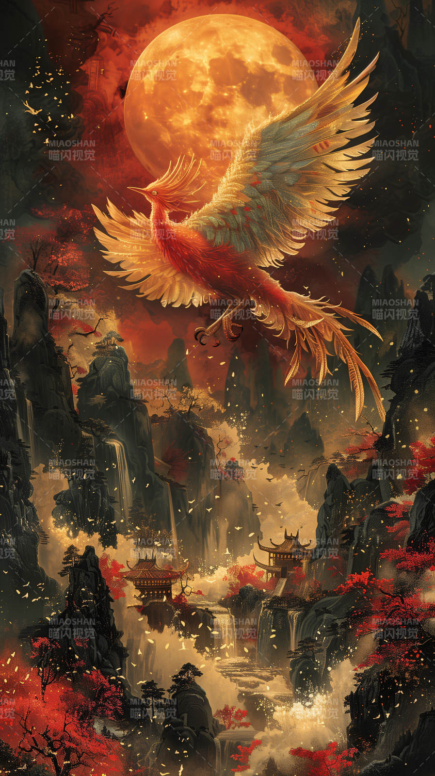 凤凰浴火重生图片