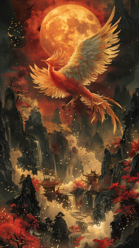 凤凰浴火重生图片
