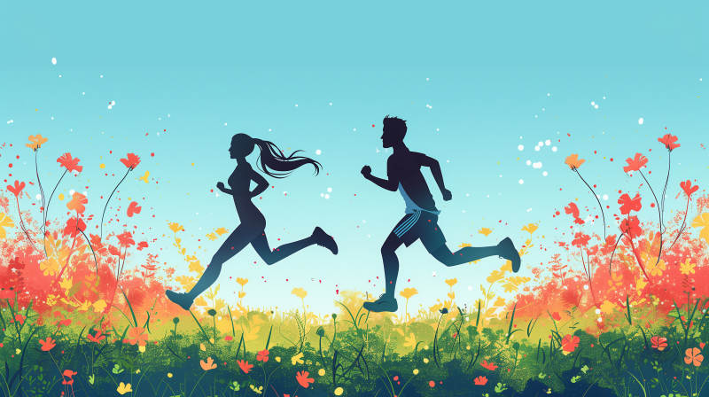 花间奔跑图片