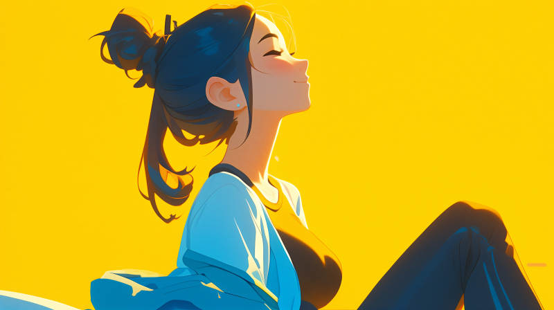 阳光下的宁静时刻图片