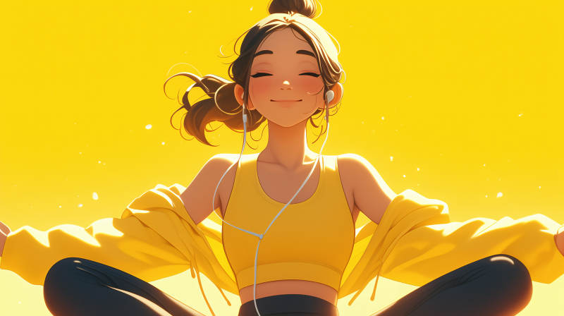 阳光下的瑜伽时光图片