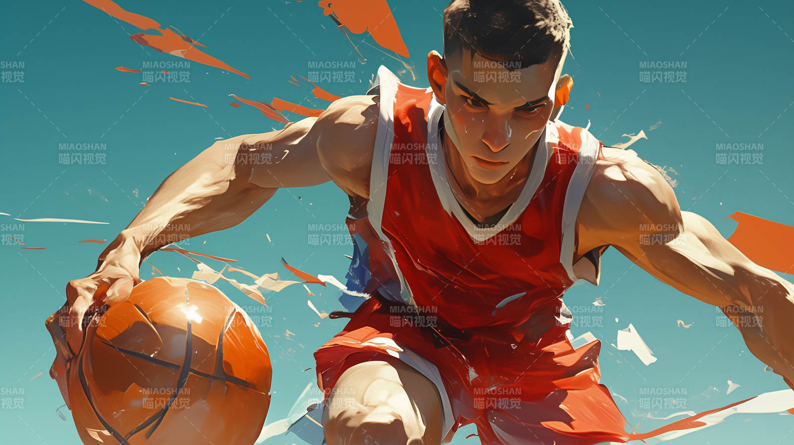 篮球飞驰瞬间图片