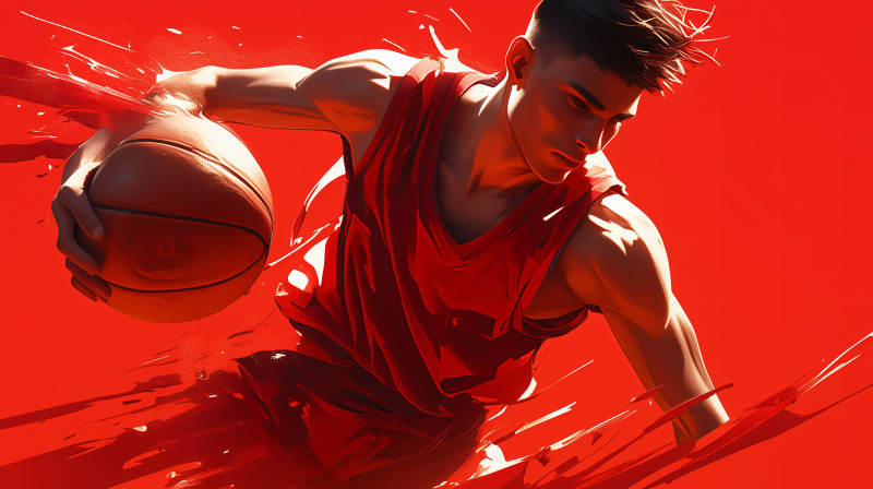 篮球飞驰瞬间图片