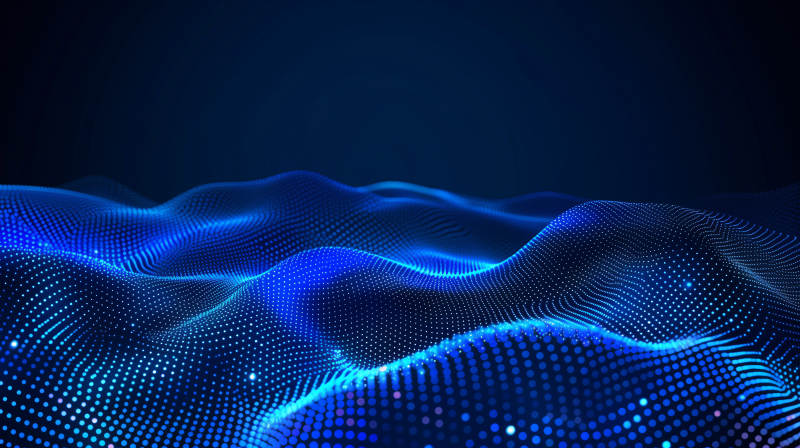 蓝色波浪科技感图片