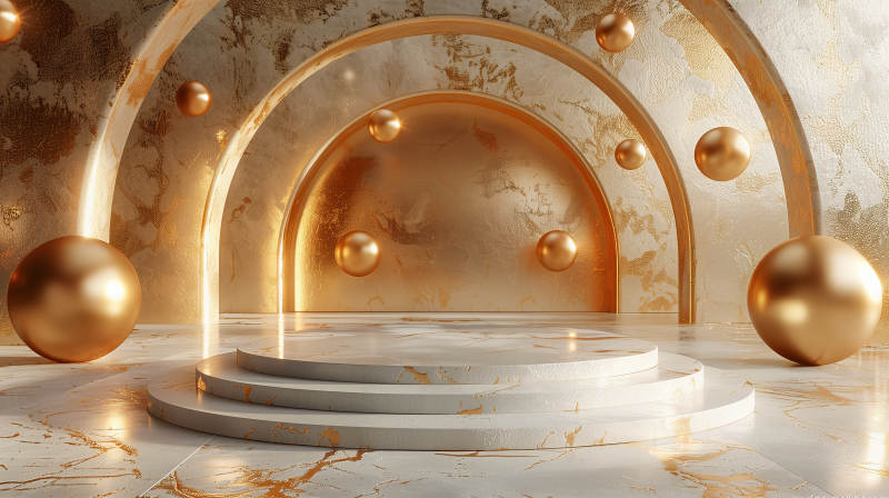金色穹顶舞台图片