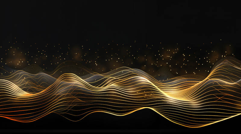 金色波浪光影图片