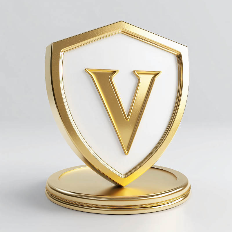 金色V盾徽章图片