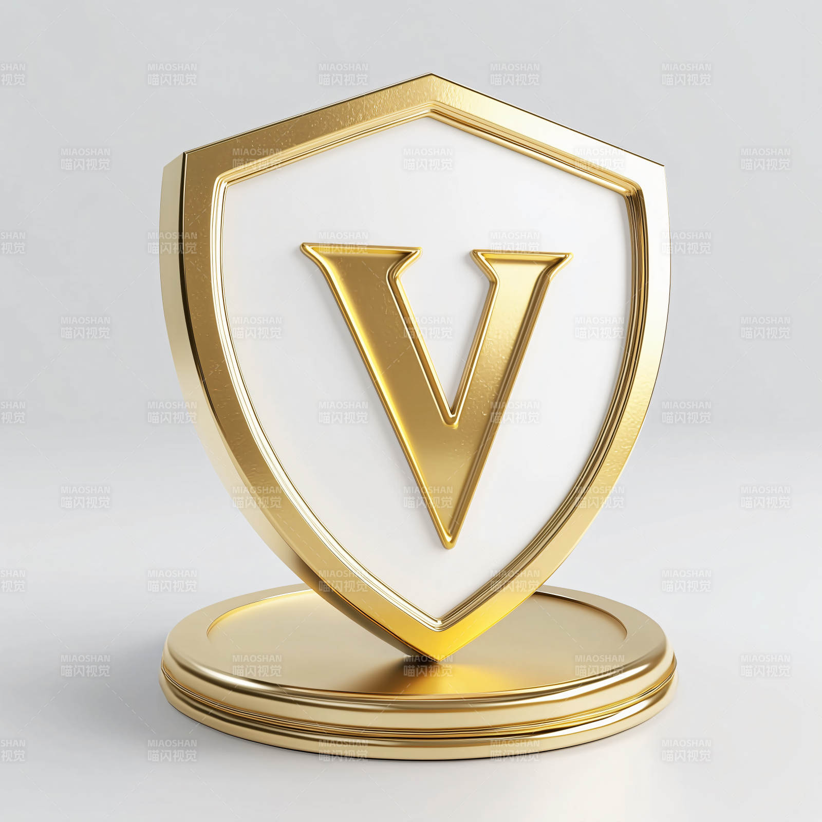 金色V盾徽章图片