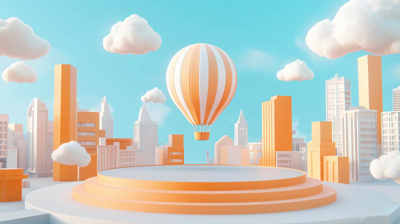 热气球城市奇遇图片