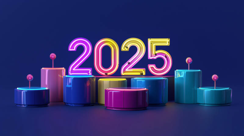 霓虹灯年景图片