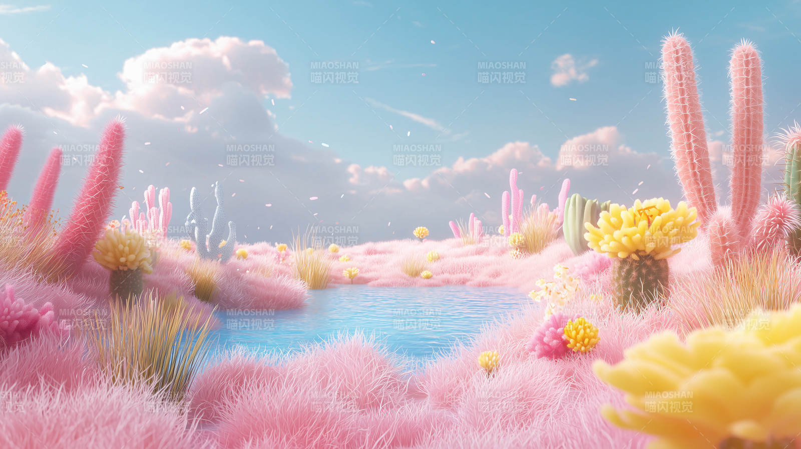 粉红仙人掌奇境图片