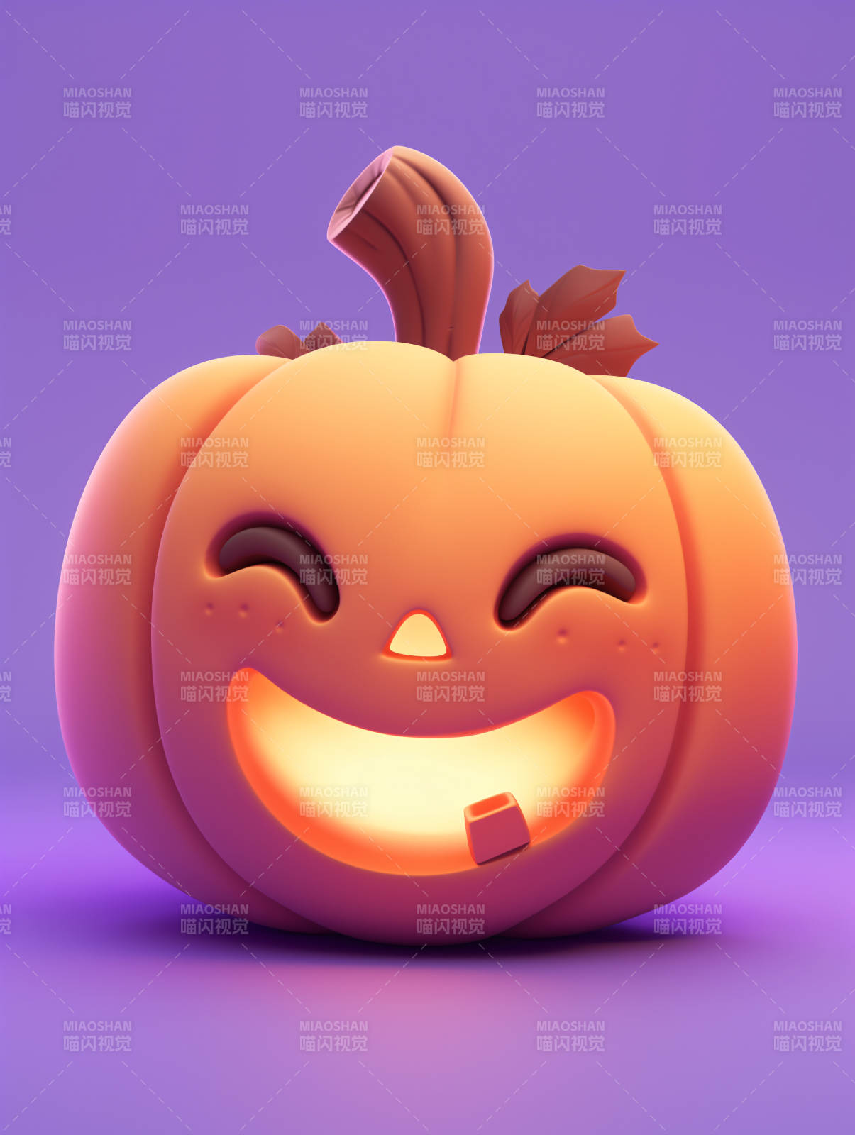 南瓜灯微笑图片