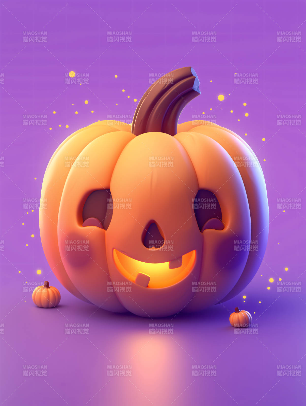 南瓜灯微笑图片