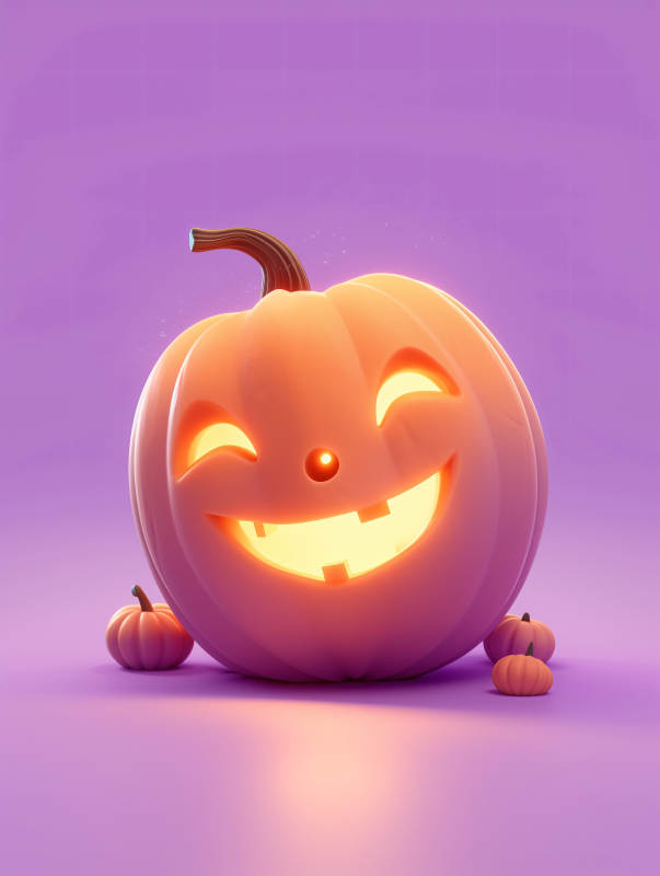 南瓜灯微笑图片