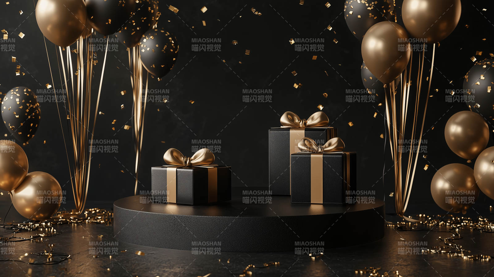 黑金礼盒庆典图片