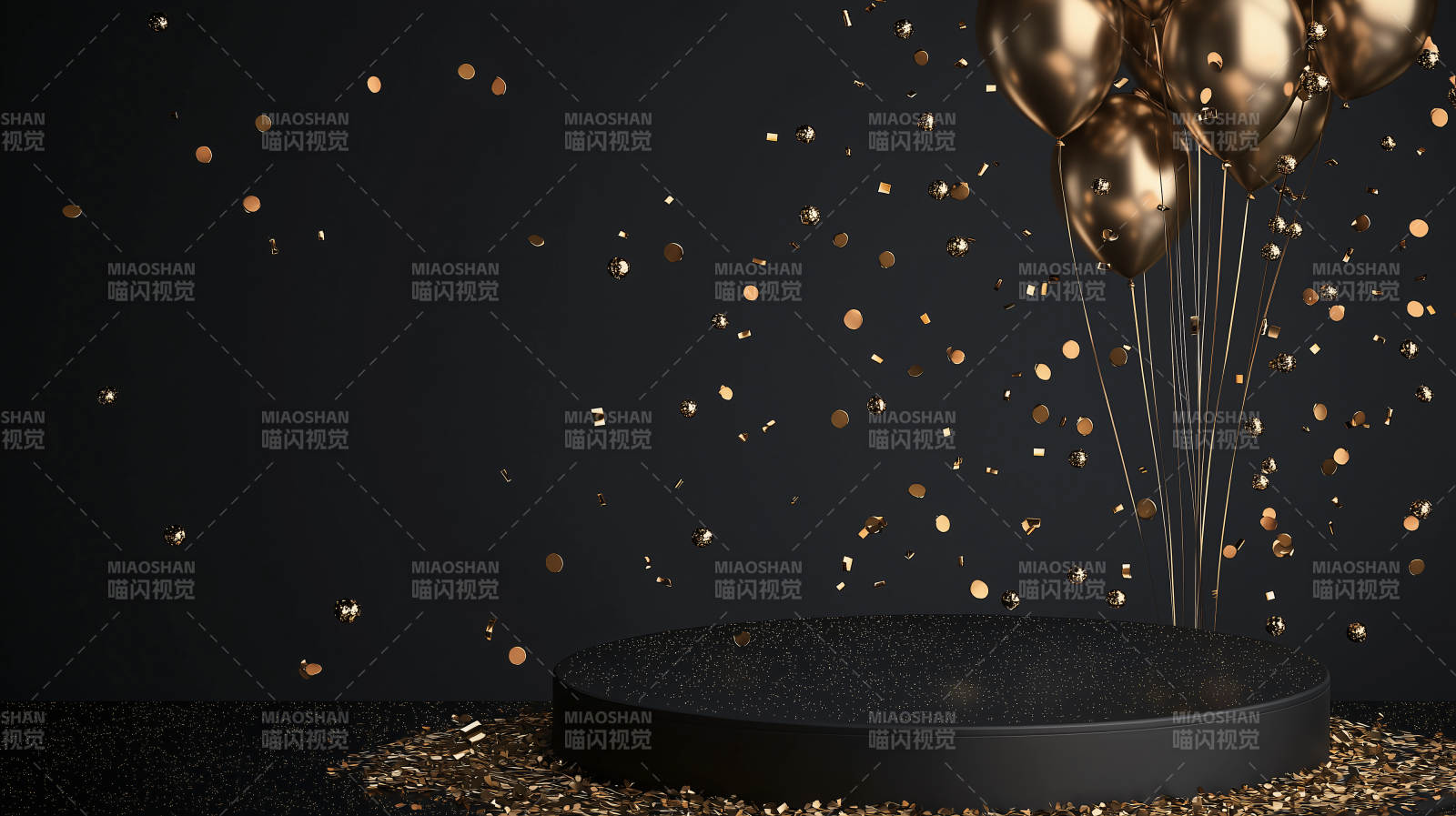 金色气球庆典图片