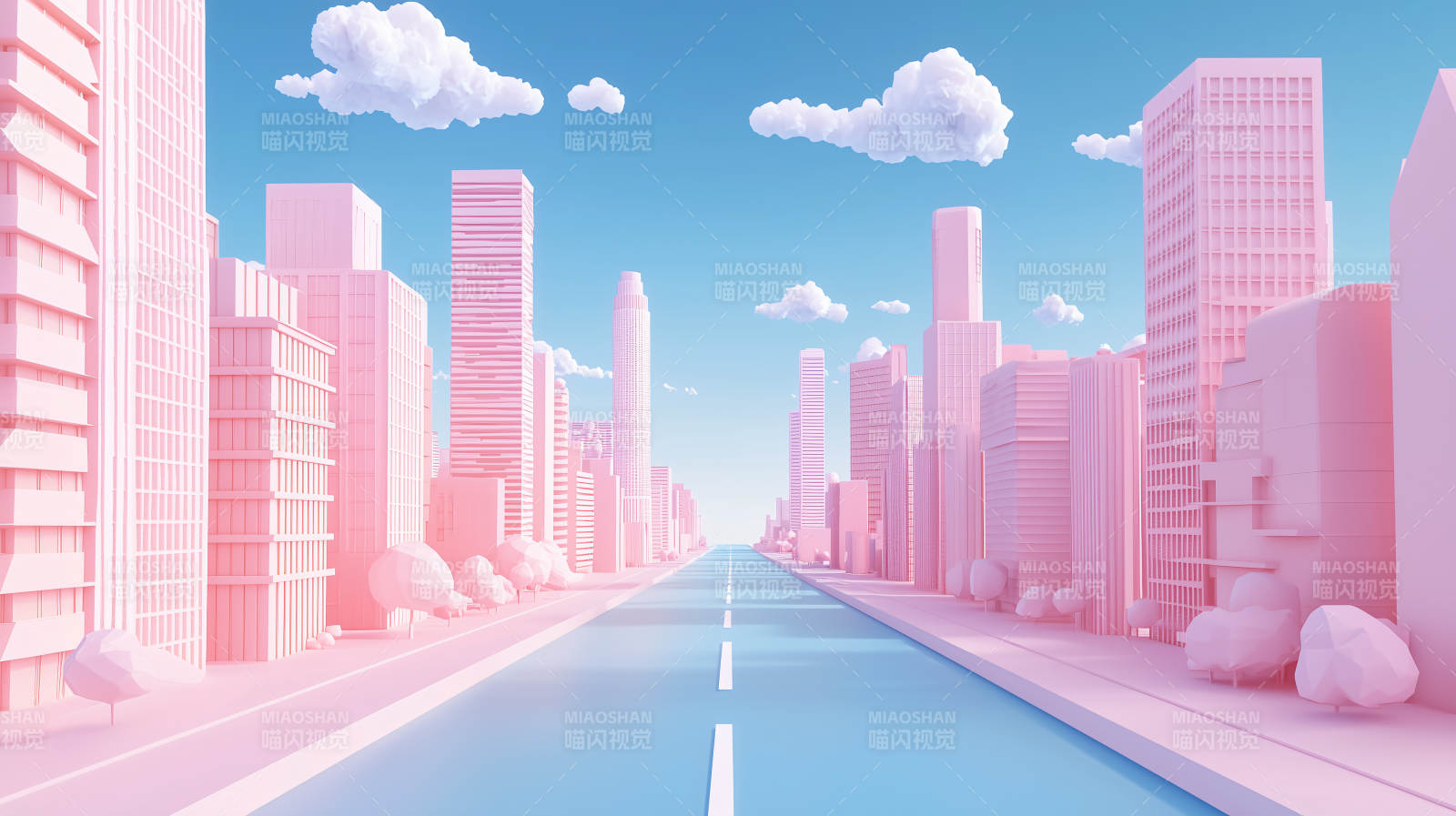 粉红城市梦境图片