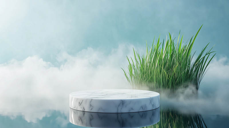 云雾中的绿意生机图片