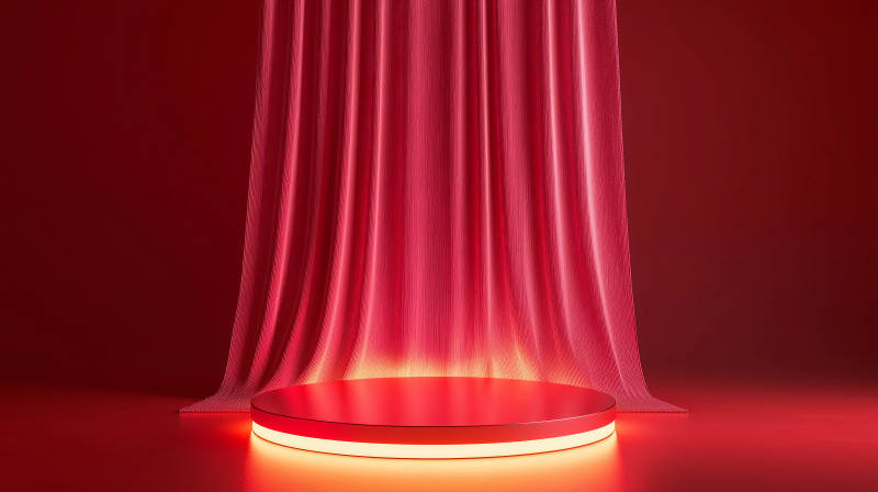 红幕舞台光影图片