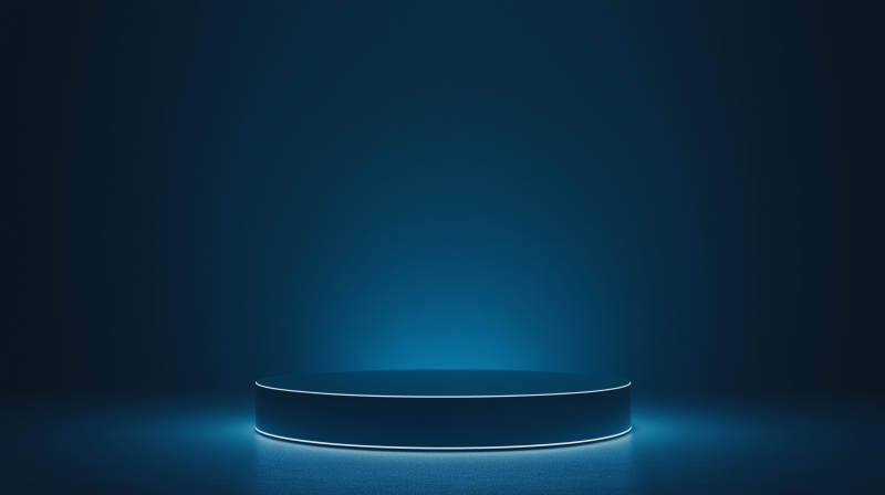 蓝色光圈舞台图片