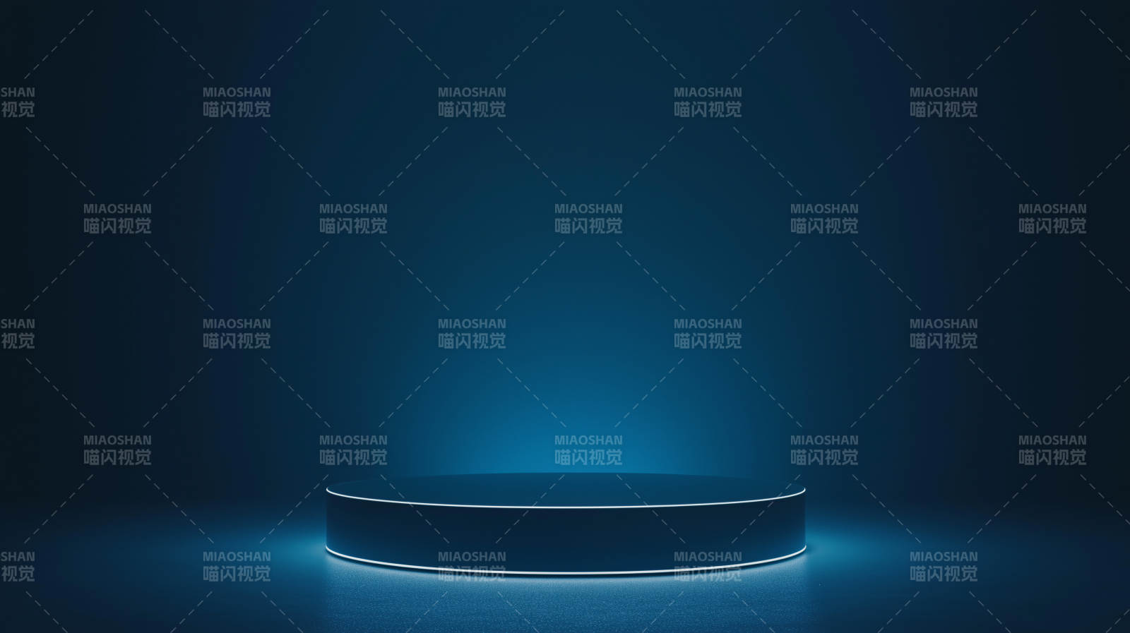 蓝色光圈舞台图片