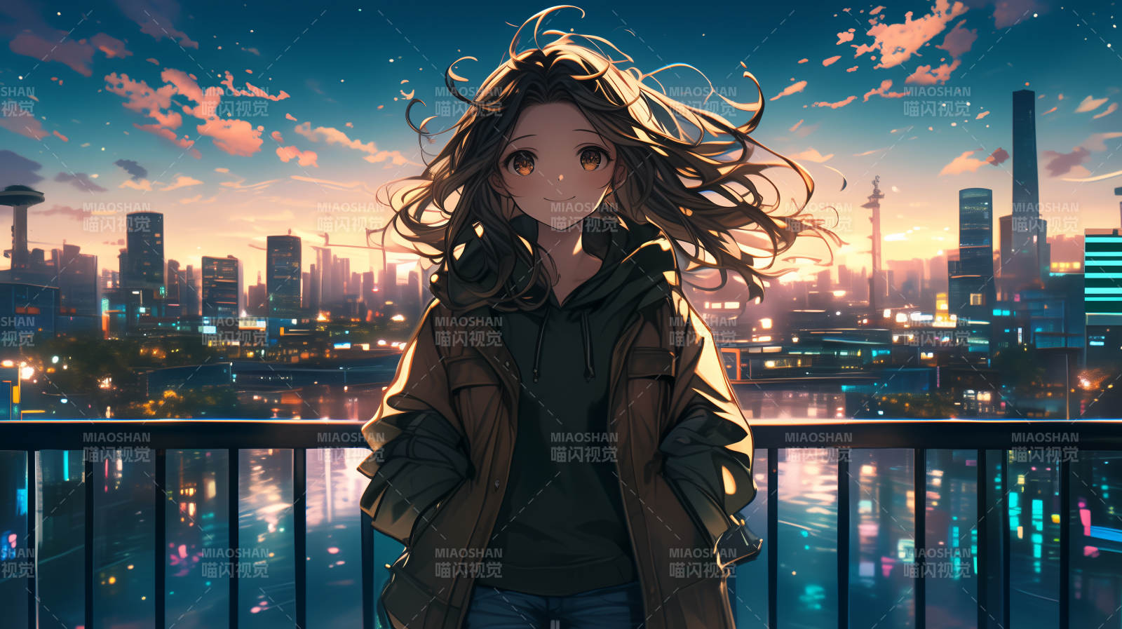 都市黄昏少女图片