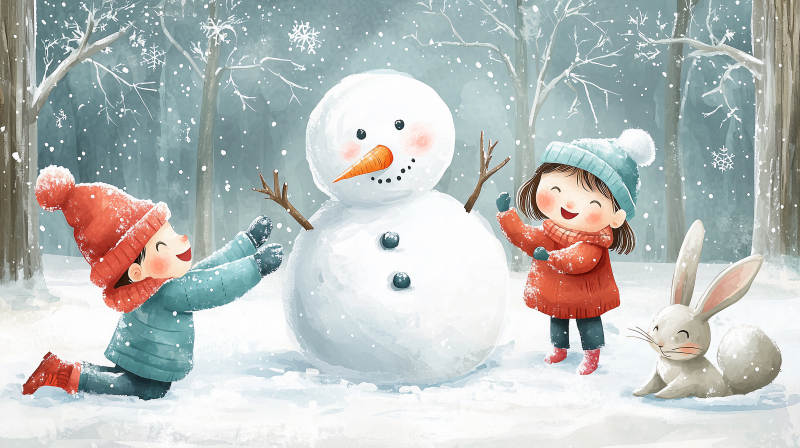 雪地里的快乐时光图片