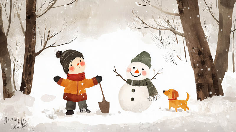 雪地里的快乐时光图片