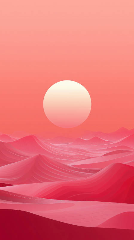 粉红沙漠日落图片