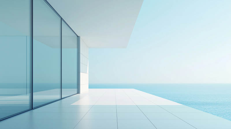 海景玻璃走廊图片