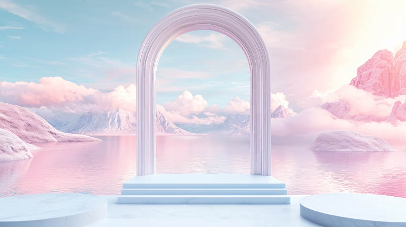 梦幻拱门仙境图片