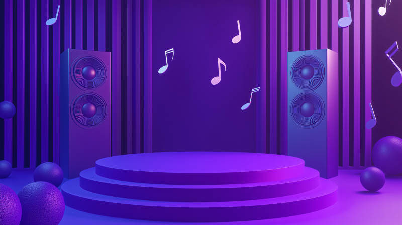 音乐舞台 音符飞扬图片