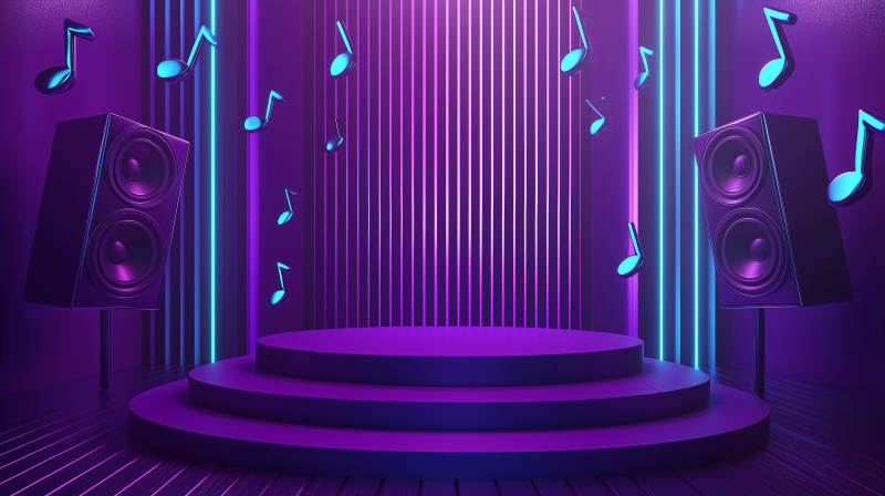 音乐舞台灯光秀图片