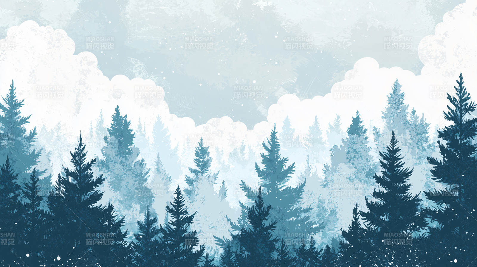 冬日雪林静谧景图片